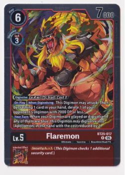 Flaremon single card from Digimon