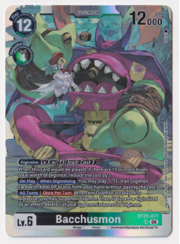 Bacchusmon single card from Digimon