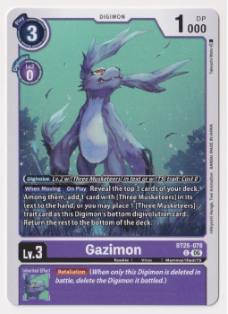 Gazimon single card from Digimon