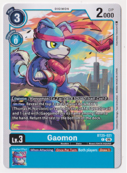 Gaomon single card from Digimon