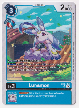 Lunamon single card from Digimon