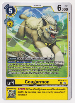 Cougarmon single card from Digimon