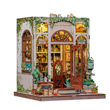 Cutebee DIY Book Nook Kit Green Life Bookshop