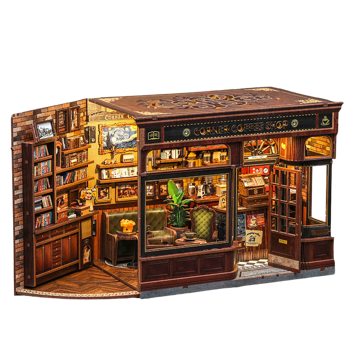 Cutebee DIY Dollhouse Kit Corner Coffee Shop