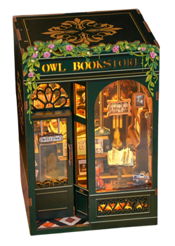 Cutebee DIY Book Nook Kit Owl Bookstore