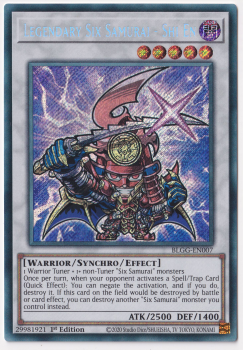 Legendary Six Samurai - Shi En (Chibi Artwork)(Secret Rare) single card from Yu-Gi-Oh!
