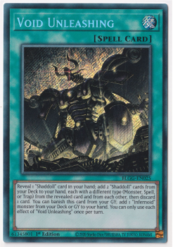 Void Unleashing (Secret Rare) single card from Yu-Gi-Oh!