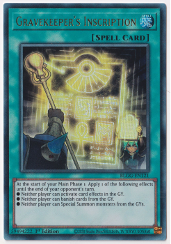 Gravekeeper's Inscription (Ultra Rare) single card from Yu-Gi-Oh!