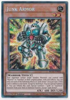 Junk Armor (Secret Rare) single card from Yu-Gi-Oh!