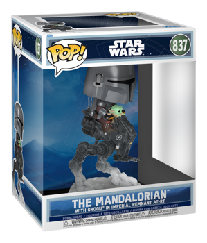 Pop! Star Wars - The Mandalorian with Grogu in Imperial Remnant AT-RT #837