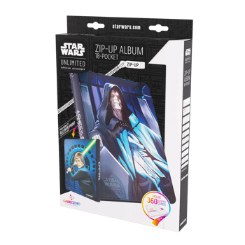 Gamegenic Star Wars Unlimited Zip-Up Album 18-Pocket Jedi Luke Skywalker & Emperor Palpatine