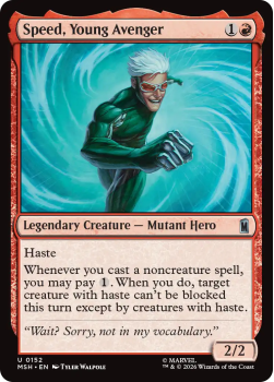 Speed, Young Avenger single card from Magic: the Gathering