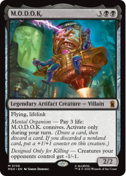 M.O.D.O.K. single card from Magic: the Gathering