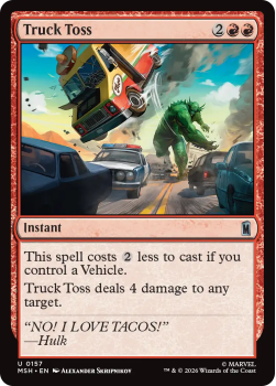 Truck Toss single card from Magic: the Gathering