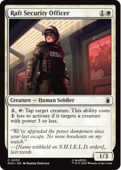 Raft Security Officer single card from Magic: the Gathering