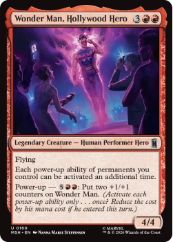 Wonder Man, Hollywood Hero single card from Magic: the Gathering