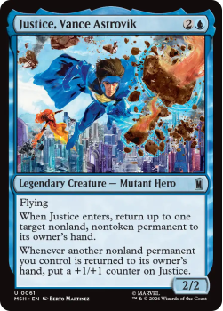 Justice, Vance Astrovik single card from Magic: the Gathering