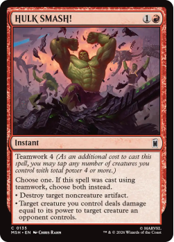 HULK SMASH! single card from Magic: the Gathering