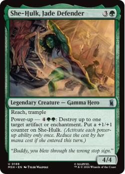She-Hulk, Jade Defender single card from Magic: the Gathering