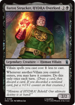 Baron Strucker, HYDRA Overlord single card from Magic: the Gathering