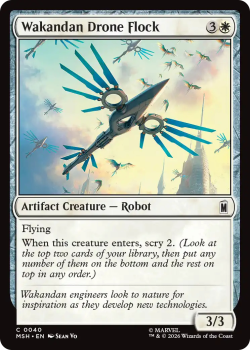 Wakandan Drone Flock single card from Magic: the Gathering
