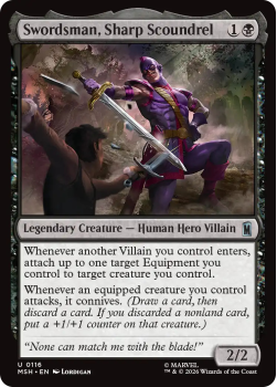 Swordsman, Sharp Scoundrel single card from Magic: the Gathering