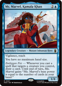 Ms. Marvel, Kamala Khan single card from Magic: the Gathering