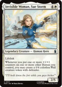 Invisible Woman, Sue Storm single card from Magic: the Gathering