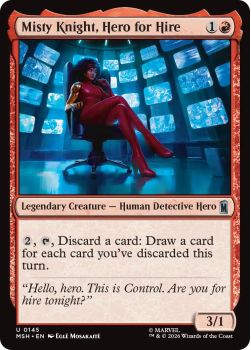 Misty Knight, Hero for Hire single card from Magic: the Gathering