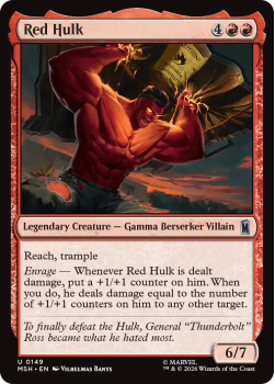 Red Hulk single card from Magic: the Gathering