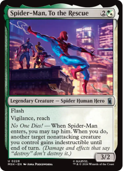 Spider-Man, To the Rescue single card from Magic: the Gathering