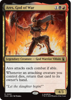 Ares, God of War single card from Magic: the Gathering