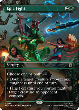 Epic Fight (BORDERLESS) single card from Magic: the Gathering