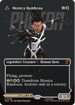 Monica Rambeau // Photon, Living Light (BORDERLESS) (LOGO) single card from Magic: the Gathering