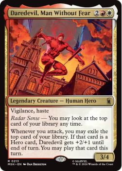 Daredevil, Man Without Fear single card from Magic: the Gathering