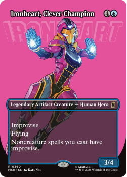 Ironheart, Clever Champion (BORDERLESS) (LOGO) single card from Magic: the Gathering