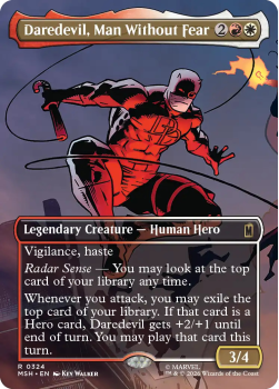 Daredevil, Man Without Fear (BORDERLESS) single card from Magic: the Gathering