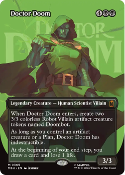 Doctor Doom (BORDERLESS) (LOGO) single card from Magic: the Gathering