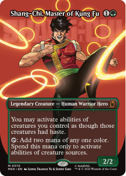 Shang-Chi, Master of Kung Fu (BORDERLESS) (LOGO) single card from Magic: the Gathering