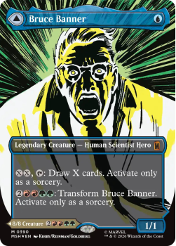 Bruce Banner // The Incredible Hulk (BORDERLESS) (SHOWCASE) single card from Magic: the Gathering