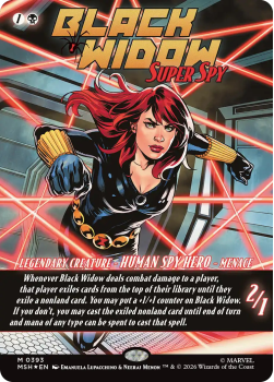 Black Widow, Super Spy (BORDERLESS) (SHOWCASE) single card from Magic: the Gathering