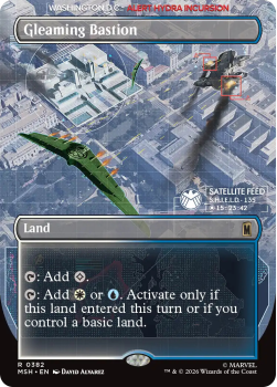 Gleaming Bastion (BORDERLESS) single card from Magic: the Gathering