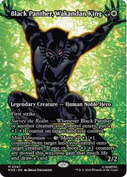 Black Panther, Wakandan King single card from Magic: the Gathering