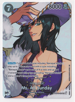 Ms. All Sunday single card from One Piece Trading Card Game
