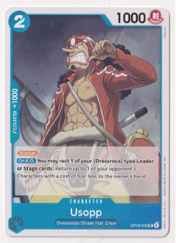 Usopp single card from One Piece Trading Card Game