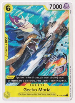Gecko Moria single card from One Piece Trading Card Game