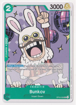 Bunkov single card from One Piece Trading Card Game