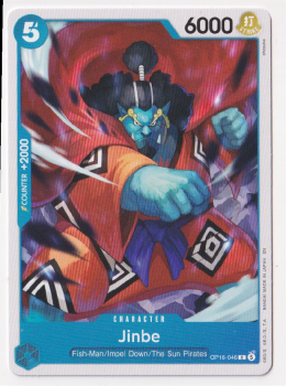 Jinbe single card from One Piece Trading Card Game
