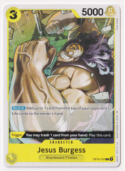 Jesus Burgess single card from One Piece Trading Card Game