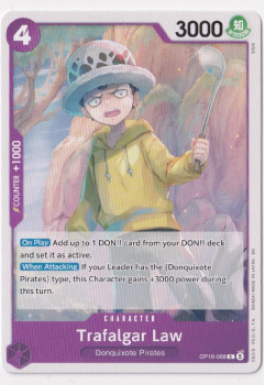 Trafalgar Law single card from One Piece Trading Card Game